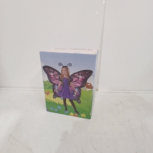 INFLATABLE LIGHT-UP BUTTERFLY WINGS COSTUME - 47" OR TALLER - PURPLE AND BLACK (MODEL: BF-KD) image 2