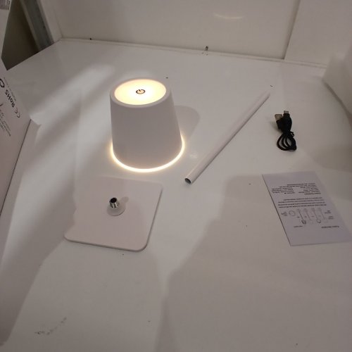 WIRELESS RECHARGABLE TOUCH CONTROL TABLE LAMP WITH 3 SETTINGS - WHITE image 2