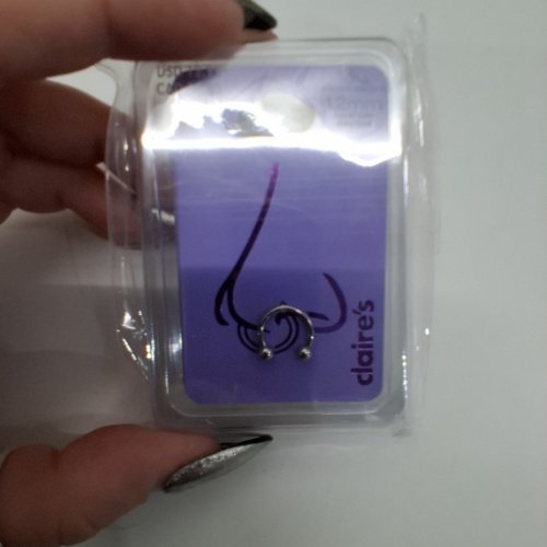 CLAIRE'S HORSESHOE SEPTUM RING - 16G, 1.2 MM - SILVER image 3