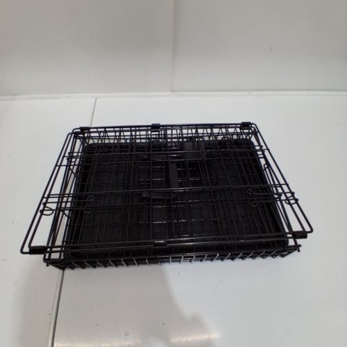 MIDWEST ICRATE DOUBLE DOOR FOLDING METAL DOG CRATE WITH LEAK PROOF TRAY - 18" X 12" X 14" - BLACK (MODEL: 1524DD) image 3