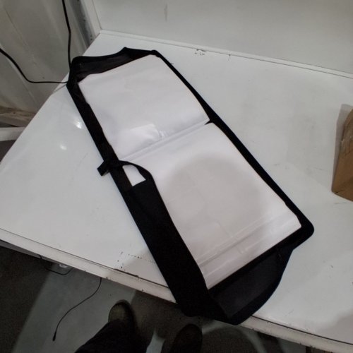 FABRIC 3 O-RING BINDER WITH SLIDE SHEETS FOR CARDS OR PHOTOS - BLACK image 3