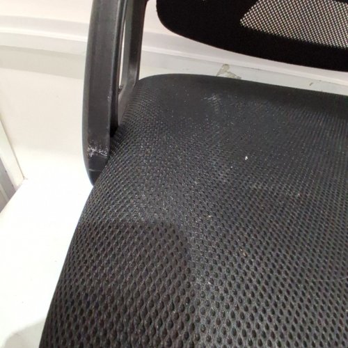MAINSTAYS ERGONOMIC ADJUSTABLE HEIGHT OFFICE CHAIR WITH LUMBAR SUPPORT AND FLIP ARMRESTS - BLACK - (MODEL: 52075) image 3