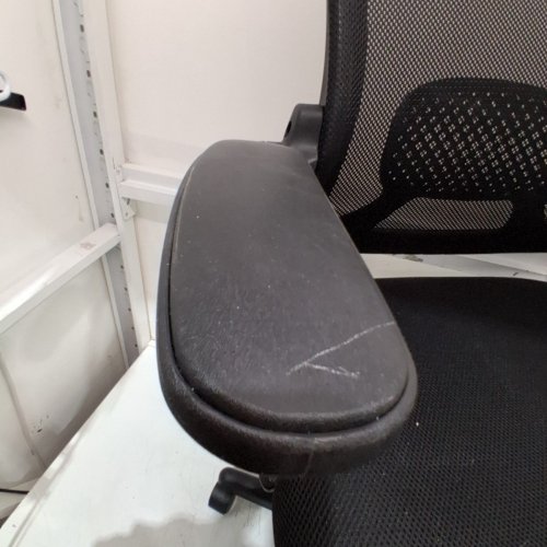 MAINSTAYS ERGONOMIC ADJUSTABLE HEIGHT OFFICE CHAIR WITH LUMBAR SUPPORT AND FLIP ARMRESTS - BLACK - (MODEL: 52075) image 4
