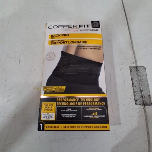 COPPERFIT WORKGEAR BACK PRO SUPPORT BELT - ONE SIZE FITS MANY - BLACK (MODEL: 2034172) image 3