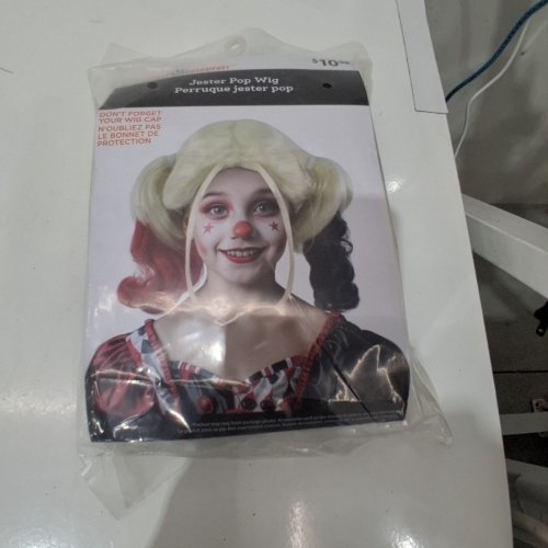GIRL'S WAY TO CELEBRATE JESTER POP WIG - OSFM - BLACK/RED (STYLE: 0428) image 2