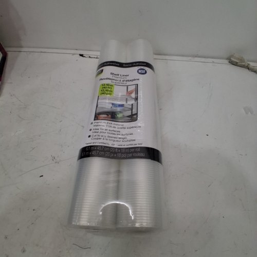 2PK SMART DESIGN SHELF LINERS - 20FT X 18"/EACH - CLEAR (MODEL: 1850073) image 2