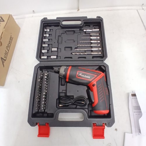 38PC AVID POWER CORDLESS SCREWDRIVER - 4 V, 200 RPM, 1/4" CHUCK - RED & BLACK (MODEL: ACSD368) image 5