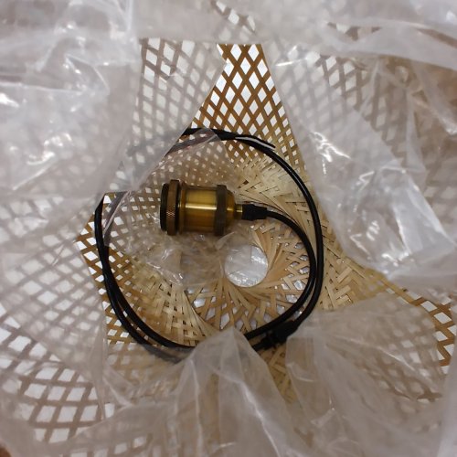 GCQ BAMBOO LIGHT FIXTURES RETRO RUSTIC BAMBOO WICKER RATTAN CHANDELIER CEILING HANGING LIGHT - BLACK/BEIGE image 4