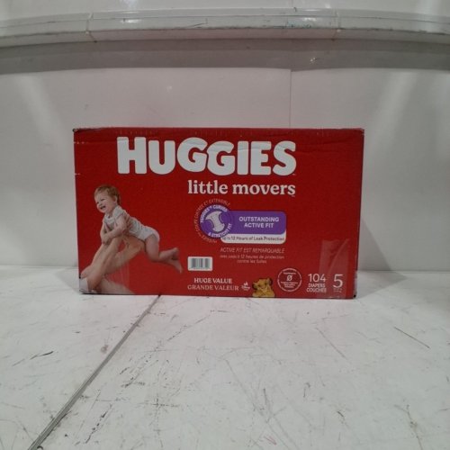104PK HUGGIES LITTLE MOVERS DIAPERS - SIZE 5 image 3