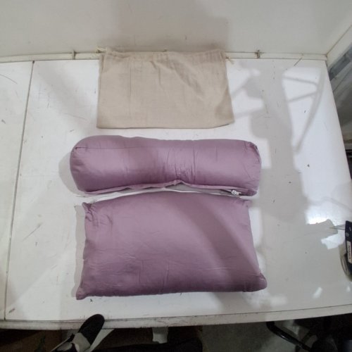 3-IN-1 DETACHABLE BUCKWHEAT NECK SUPPORT PILLOW FOR SLEEPING -18" X 14" - LAVENDER image 2