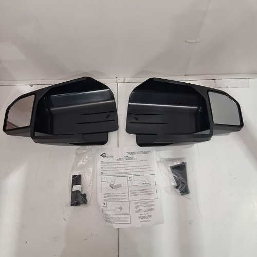 2PC CIPA MIRRORS CUSTOM TOWING MIRROR SET - FOR VARIOUS FORD MODELS - BLACK (MODEL: 11550) image 2