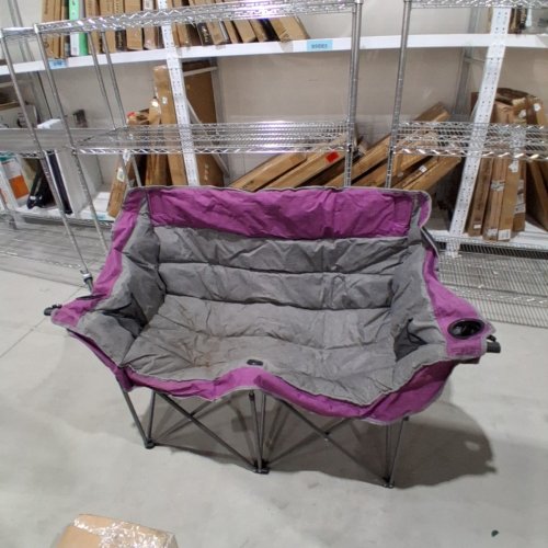 NORTHROAD PORTABLE FOLDING LOVESEAT CAMPING CHAIR - PURPLE/GREY (MODEL :BL-105A-PURPLE) image 2