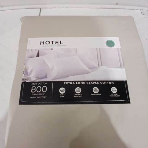 7PC HOTEL SIGNATURE COLLECTION COTTON SHEET SET - 800 THREAD COUNT, SPLIT KING - BEIGE image 2