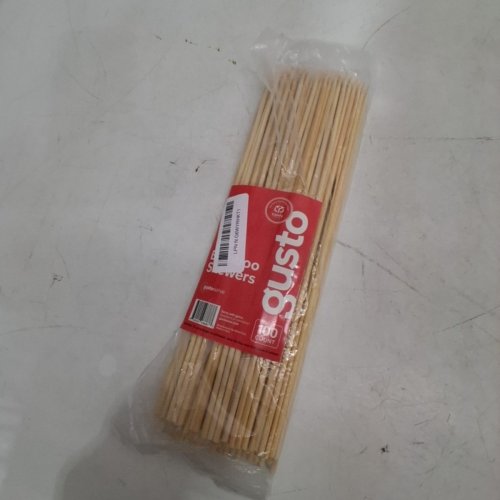 100PK GUSTO NATURAL BAMBOO SKEWERS - 30" image 2