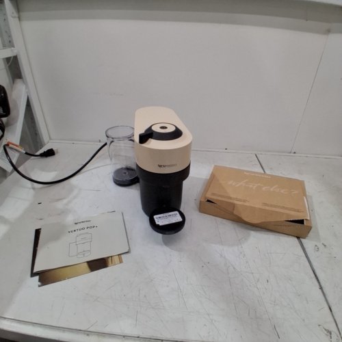 NESPRESSO BY DE LONGHI VERTUO POP+ SINGLE SERVE COFFEE AND ESPRESSO MACHINE - 750ML - SAND BEIGE(MODEL: ENV92BE) image 3