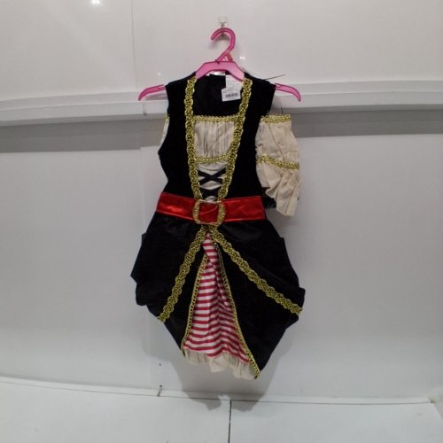 2PC BUCKING BEAUTY COSTUME SET - SMALL (4-6) - BLACK, RED, WHITE AND GOLD image 3