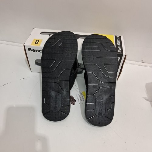 WOMEN'S BENCH COMFORT FLIP FLOPS SANDALS - 8 - BLACK (STYLE: 1872038) image 3
