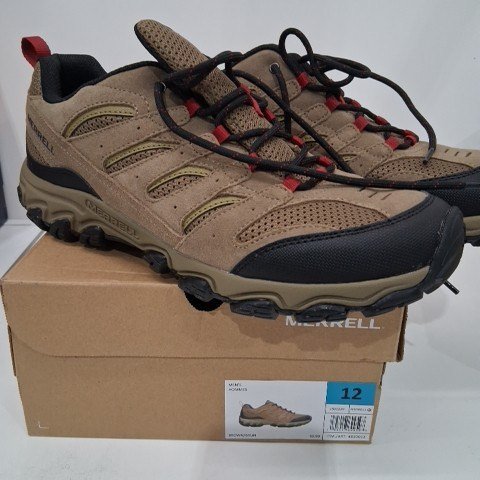 MENS MERRELL NORTHGATE 2 HIKING SHOES - SIZE 12 - BROWN/BLACK/RED (STYLE: J500229 / 4850012) image 2