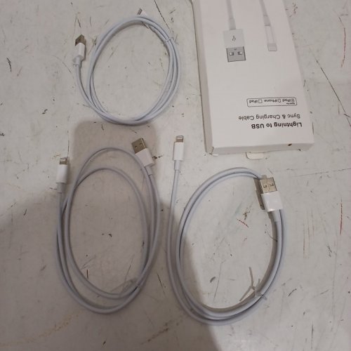 3PK LIGHTNING TO USB CHARGE CABLES - 3.3FT - WHITE image 3