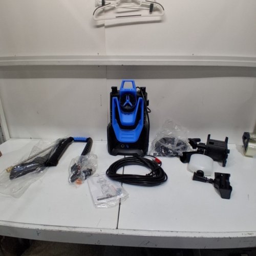 DGIVOVO ELECTRIC PRESSURE WASHER WITH SOAP BOTTLE AND 4 NOZZLES - 2500PSI - 3.4GPM - BLACK/BLUE (MODEL: HTC24S) image 3