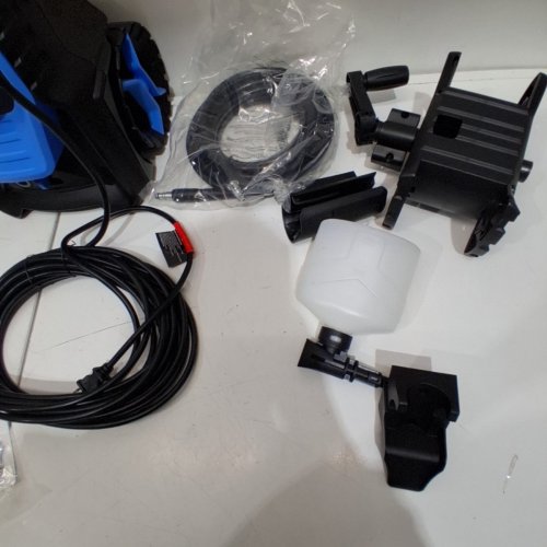 DGIVOVO ELECTRIC PRESSURE WASHER WITH SOAP BOTTLE AND 4 NOZZLES - 2500PSI - 3.4GPM - BLACK/BLUE (MODEL: HTC24S) image 4