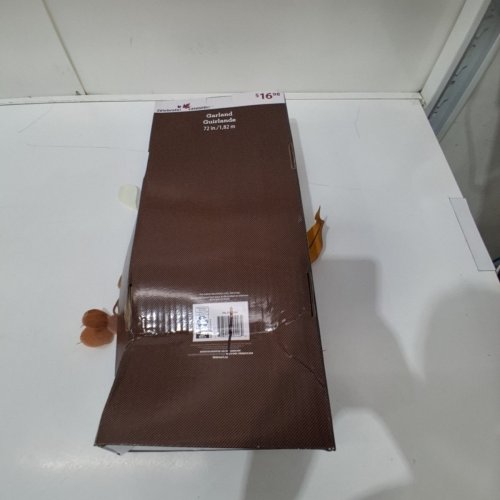 WAY TO CELEBRATE! AUTUMN GARLAND - 72" - BROWN, CREAM AND WHITE image 3