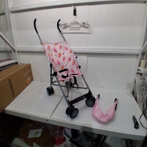 COSCO KIDS UMBRELLA STROLLER WITH CANOPY - 40LB MAX - BERRY PINK image 2