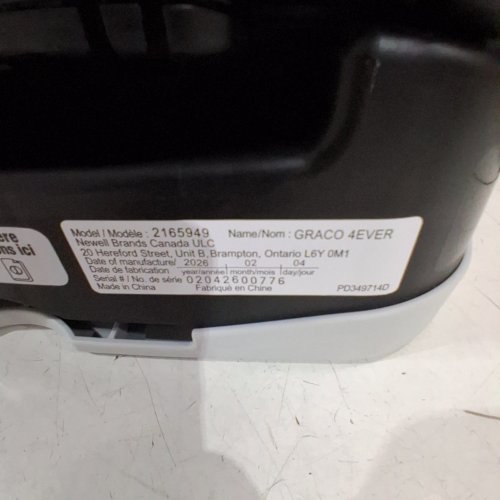 GRACO 4EVER 4-IN-1 CAR SEAT WITH RAPID REMOVE COVER IN LOFTON - BLACK/GREY (MODEL: 2165949) image 2