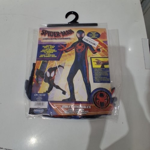 2PC JAZWARES COSTUME PLAY ACROSS THE SPIDER-VERSE MILES MORALES COSTUME - LARGE 10/12 - BLACK/RED image 3