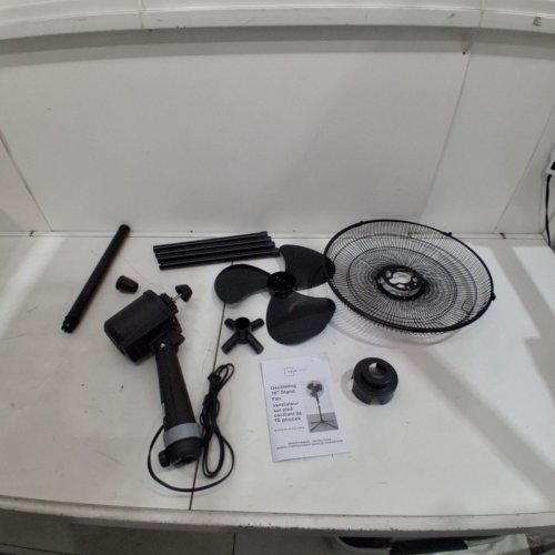 MAINSTAYS OSCILLATING PEDESTAL FAN - 16" - 3 MODES - BLACK image 3