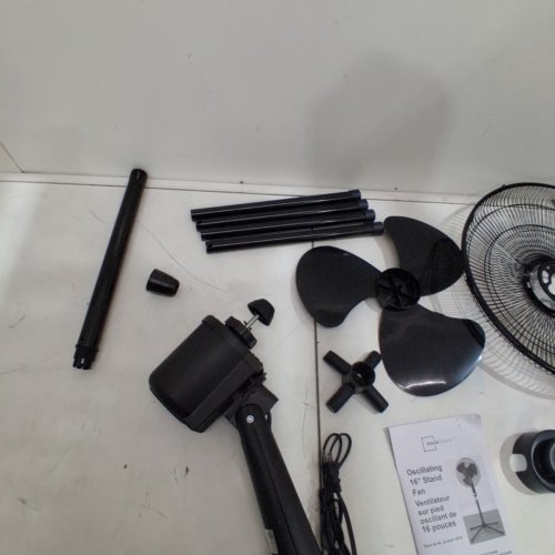 MAINSTAYS OSCILLATING PEDESTAL FAN - 16" - 3 MODES - BLACK image 4