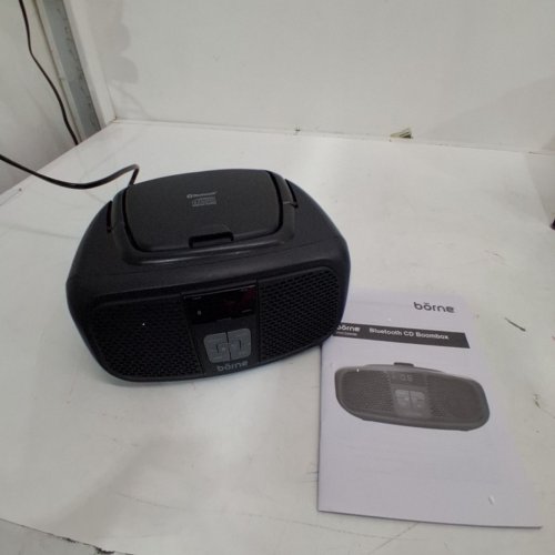 BORNE 4-IN-1 BLUETOOTH CD BOOMBOX WITH AM/FM RADIO - BLACK (MODEL: PRCD685B) image 3