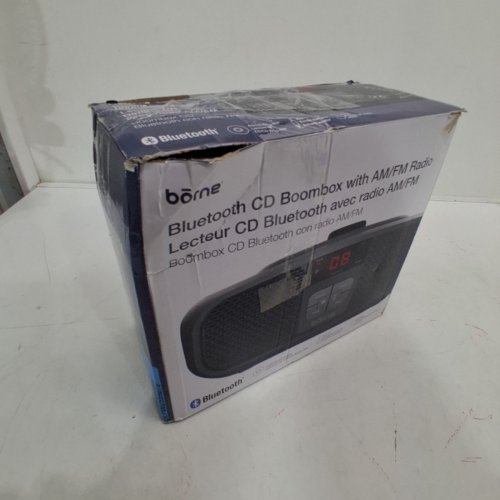 BORNE 4-IN-1 BLUETOOTH CD BOOMBOX WITH AM/FM RADIO - BLACK (MODEL: PRCD685B) image 4