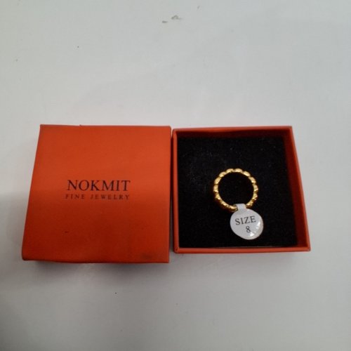 ADULTS NOKMIT CHUNKY STATEMENT CUTE PUFFY STACKABLE RING - SIZE 8 -1/20 14 K GOLD image 4