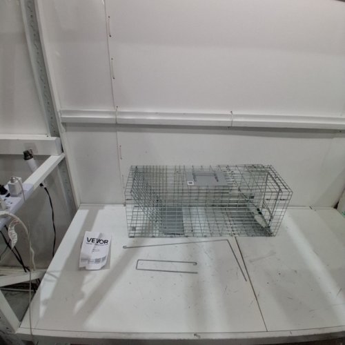 HUMANE ANIMAL TRAP - GALVANIZED IRON - 31" X 10" X 12" - SILVER (MODEL: LB-28A) image 2