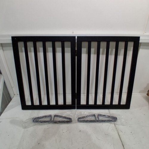 FOLDABLE FREESTANDING PET GATE - 37'' X 24" - BLACK - (MODEL:2PGL-XY-064-BK) image 2
