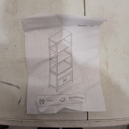 DICTAC FREESTANDING PANTRY STORAGE CABINET WITH SHELVES - 64.06" X 23.62" X 13" - WHITE (ITEM: AJ-DJ502691) image 8