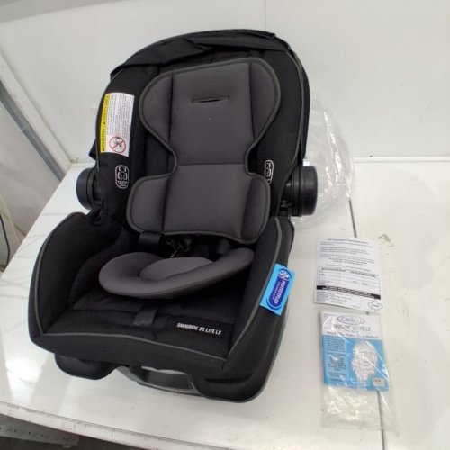 GRACO SNUGRIDE 35 LITE LX INFANT CAR SEAT - 4-35LBS CAPACITY - GOTHAM FASHION BLACK/GREY (MODEL: 2143034) image 3