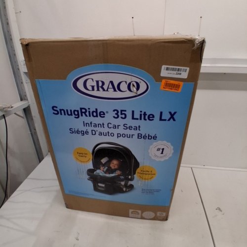 GRACO SNUGRIDE 35 LITE LX INFANT CAR SEAT - 4-35LBS CAPACITY - GOTHAM FASHION BLACK/GREY (MODEL: 2143034) image 5