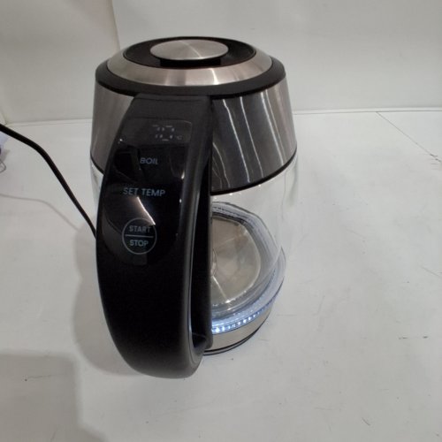 CHEFMAN DUAL-GLASS COOL TOUCH DIGITAL KETTLE WITH TEA INFUSER - 1500W - 1.7L - STAINLESS STEEL/BLACK (MODEL: RJ11-17-CTI-DG/1992747) image 2