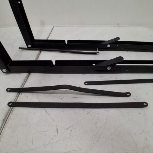 2PC FOLDING SHELF BRACKETS WALL MOUNTED FOLDING TABLE BRACKETS - 24" - UP TO 410LBS TOTAL - BLACK image 3