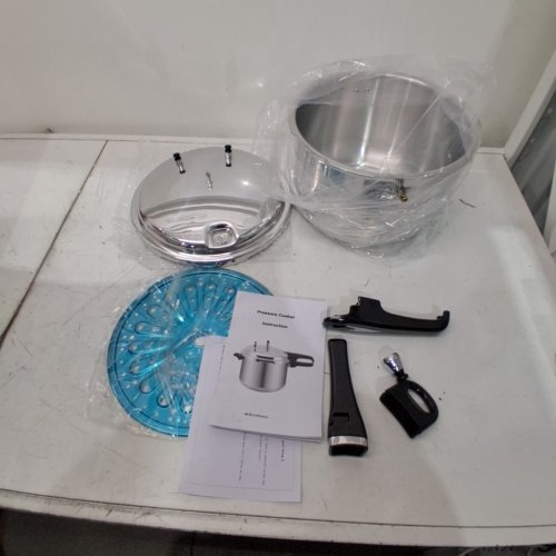 BREERAINZ ALUMINUM PRESSURE COOKER - 12QT - SILVER image 2