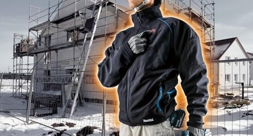 MAKITA CORDLESS HEATED JACKET - MEDIUM - BLACK/TEAL (MODEL: DCJ205) image 2