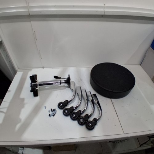 OFFICE STOOL WITH CASTER WHEELS - 22" X 21.7" TO 28" - 500 LBS CAP - BLACK (MODEL: MST001-J) image 3