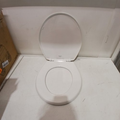 MAYFAIR BY BEMIS SLOW CLOSE TOILET SEATROUND DURABLE ENAMELED WOOD - WHITE (MODEL: 843SLOW 000) image 2
