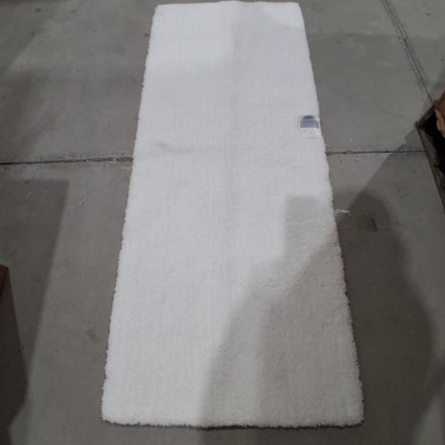 THRESHOLD SPA PLUSH BATH RUNNER - 24" X 60" - WHITE image 2