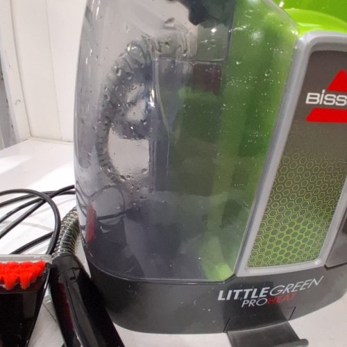 BISSELL LITTLE GREEN PROHEAT PORTABLE DEEP CLEANER/SPOT CLEANER WITH SELF-CLEANING HYDRORINSE TOOL - GREEN/GREY (MODEL: 2513T/2513E) image 4