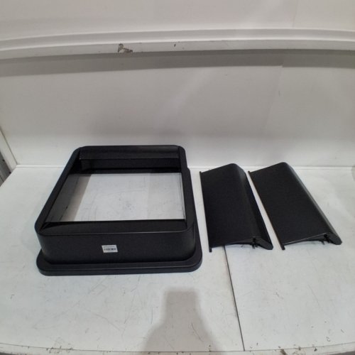 RESTAURANTWARE SQUARE BLACK PLASTIC SWING LID - 20 1/4" X 20 1/4" X 6" - BLACK (MODEL: RWT2013B) image 3