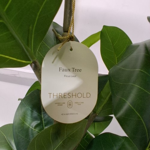 THRESHOLD - FAUX FICUS TREE - 42" - CREAM image 2