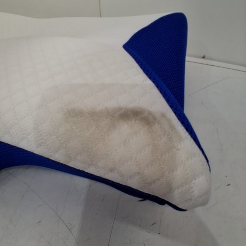 NECKHAVEN ORTHOPEDIC MEMORY FOAM CONTOUR PILLOW -24" X 14" X 5" - WHITE/BLUE image 3